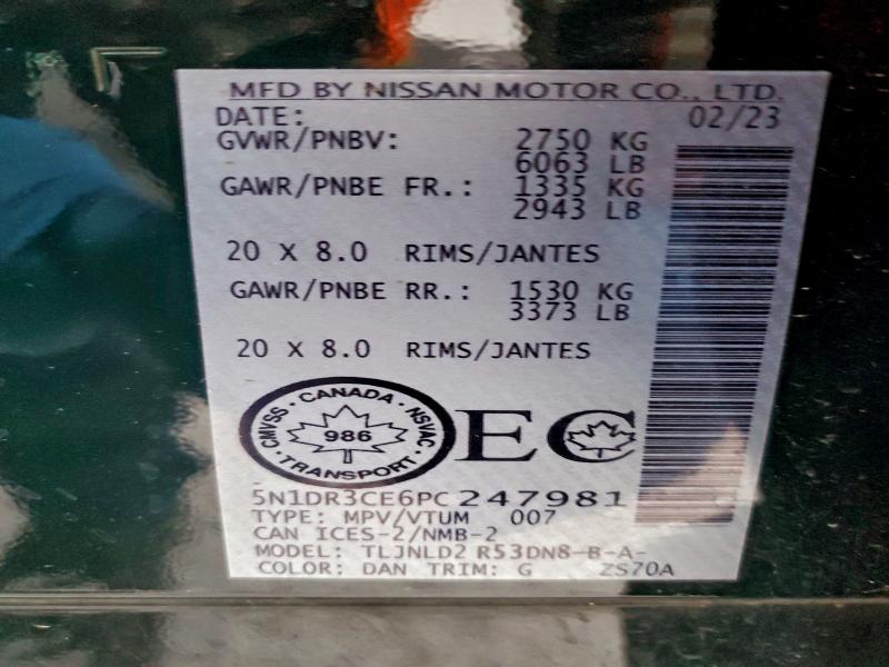 Photo 14 from auction – 2023 NISSAN PATHFINDER with VIN 5N1DR3CE6PC247981