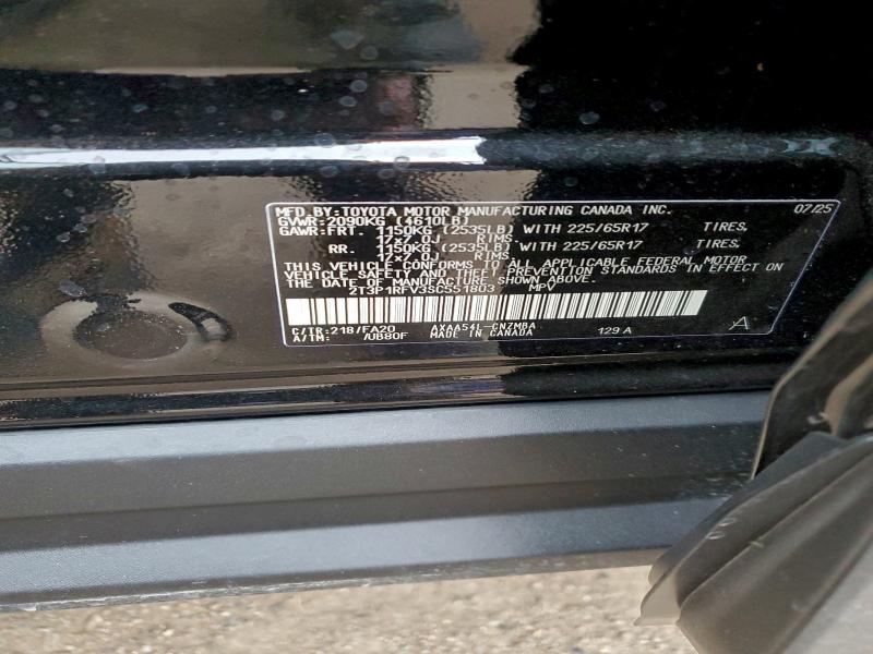 Снимка 10 от търг – 2025 TOYO RAV4 4D 4WD с VIN 2T3P1RFV3SC551803