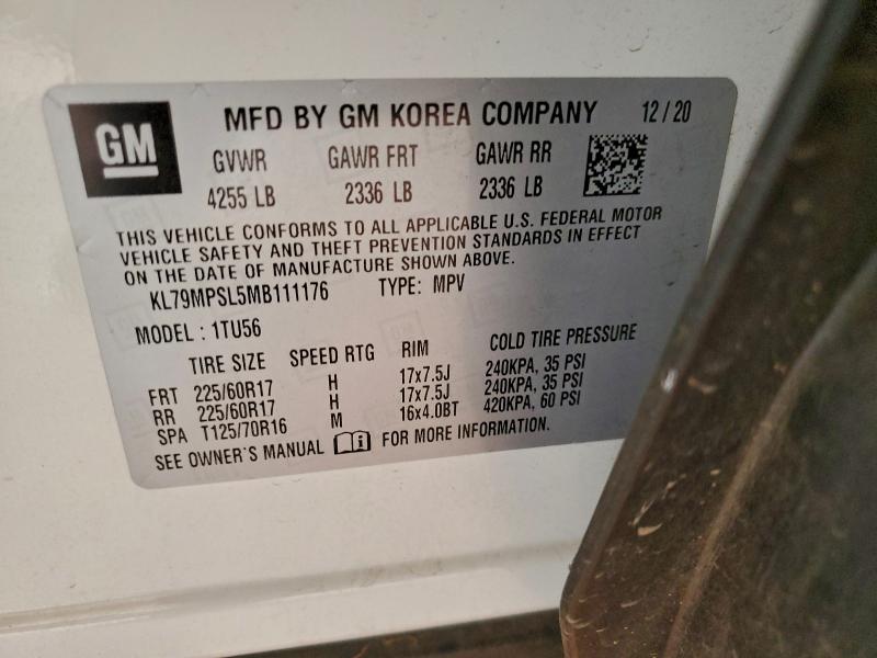 Photo 14 from auction – 2021 CHEVROLET TRAILBLAZE with VIN KL79MPSL5MB111176