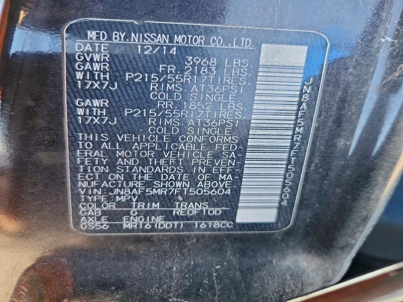 Photo 14 from auction – 2015 NISSAN JUKE with VIN JN8AF5MR7FT505604