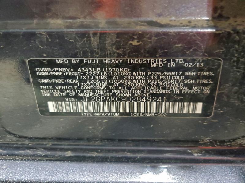 Foto 14 de la subasta – 2013 SUBARU XV CROSSTR con VIN JF2GPAKC9D2849241