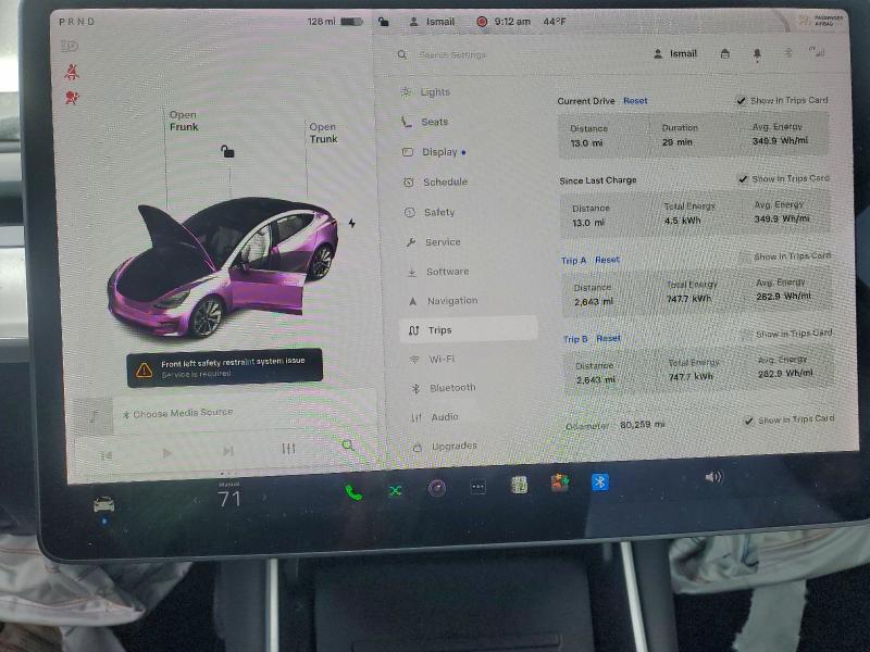Photo 9 from auction – 2019 TESLA MODEL 3 with VIN 5YJ3E1EA7KF302668