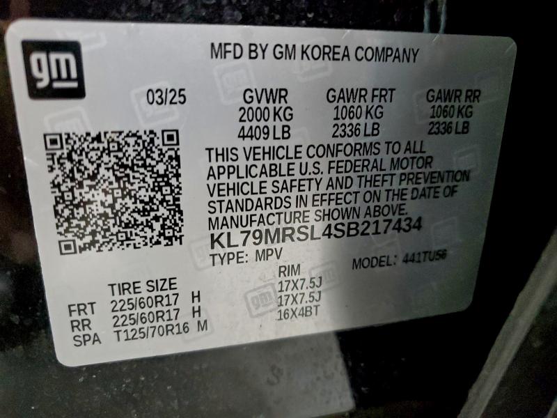 Photo 14 from auction – 2025 CHEVROLET TRAILBLAZE with VIN KL79MRSL4SB217434
