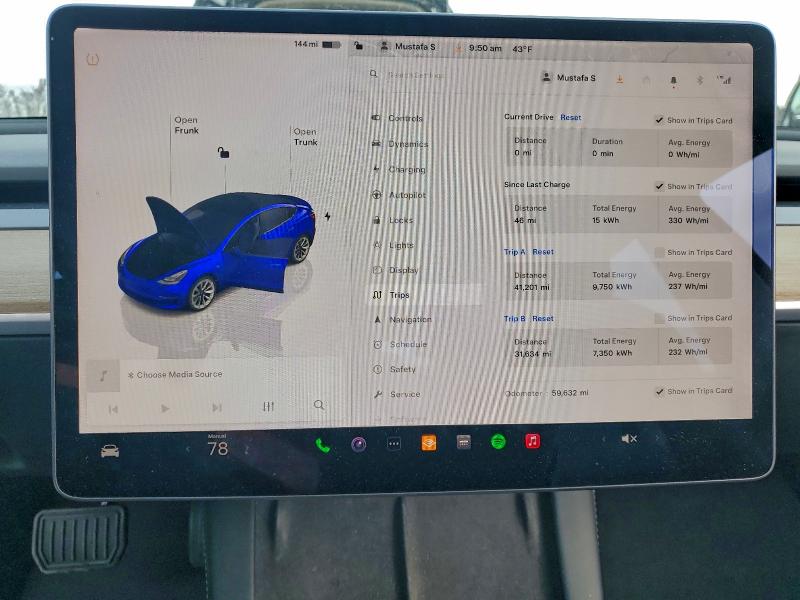 Photo 9 from auction – 2022 TESLA MODEL 3 with VIN 5YJ3E1EA0NF187366