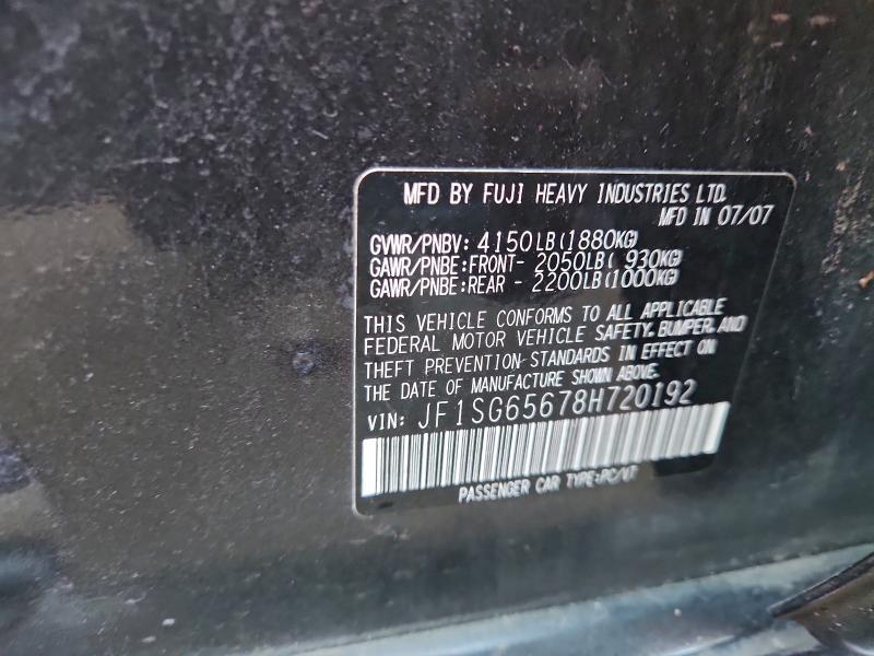 Photo 14 from auction – 2008 SUBARU FORESTER 2 with VIN JF1SG65678H720192