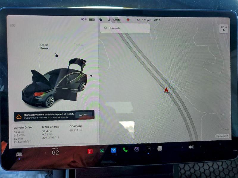 Photo 9 from auction – 2018 TESLA MODEL 3 with VIN 5YJ3E1EA2JF010733