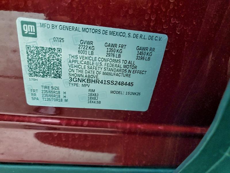Photo 14 from auction – 2025 CHEVROLET BLAZER 2LT with VIN 3GNKBHR41SS248445