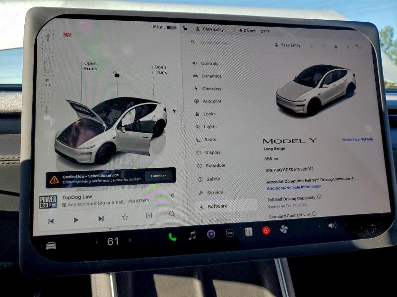 Photo 9 from auction – 2026 TESLA MODEL Y with VIN 7SAYGDED5TF520012